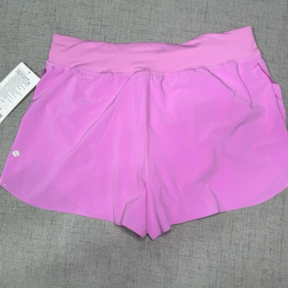 Lululemon Fast & Free High Rise Classic Shorts Dahlia Mauve Reflective 14 NWT - Picture 5 of 8